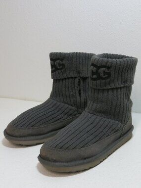 UGG Knit Classic Winter Zippered Boots Kids Footwear Sweater Style Boots Sz 4